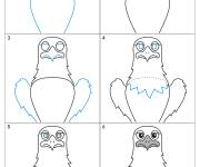 Coloriage Comment dessine un aigle facilement
