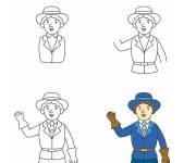 Coloriage Comment dessiner Agnes Baden Powell