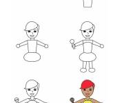 Coloriage Comment dessiner chanteuse Rihanna