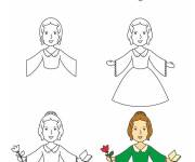 Coloriage et dessins gratuit Comment dessiner Emily Bronte à imprimer