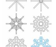 Coloriage et dessins gratuit Comment dessiner flocon de neige à imprimer