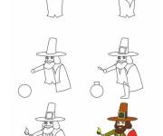 Coloriage Comment dessiner Guy Fawkes