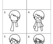 Coloriage Comment dessiner Harry Potter