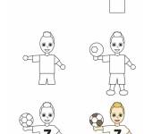 Coloriage Comment dessiner le joueur David Beckham
