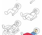 Coloriage Comment dessiner luge