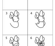 Coloriage Comment dessiner Minnie Mouse
