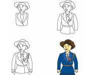 Coloriage Comment dessiner Olave Baden Powell