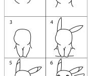 Coloriage Comment dessiner Pikachu