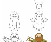 Coloriage Comment dessiner Rubeus Hagrid du film Harry Potter