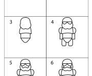 Coloriage Comment dessiner Stormtrooper bande anim&eacute;