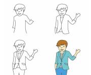 Coloriage Comment dessiner un acteur