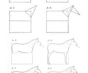 Coloriage Comment dessiner un cheval