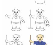 Coloriage Comment dessiner un concierge