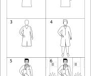 Coloriage Comment dessiner un docteur facilement