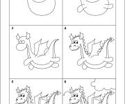 Coloriage Comment dessiner un dragon