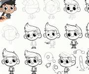 Coloriage Comment dessiner un enfant facilement