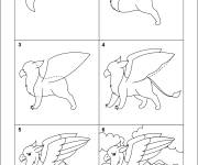 Coloriage Comment dessiner un griffon