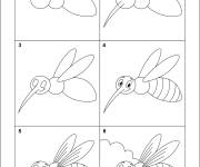 Coloriage Comment dessiner un moustique étape par étape