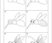 Coloriage Comment dessiner un moustique &eacute;tape par &eacute;tape