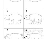 Coloriage Comment dessiner un ours bande anim&eacute;