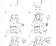 Coloriage Comment dessiner un roi