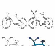 Coloriage Comment dessiner un v&eacute;lo