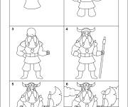 Coloriage Comment dessiner un Viking étape par étape