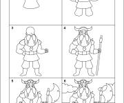 Coloriage Comment dessiner un Viking &eacute;tape par &eacute;tape