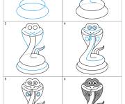 Coloriage Comment dessiner une Cobra en quelques étapes
