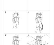 Coloriage Comment dessiner une cowgirl