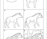 Coloriage Comment dessiner une hyène facilement