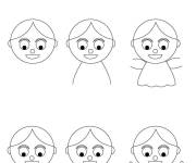 Coloriage Comment dessiner une poup&eacute;e imprimable
