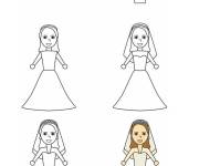 Coloriage Comment dessiner une princesse
