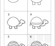 Coloriage Comment dessiner une tortue