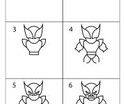 Coloriage Comment dessiner Wolverine bande animé