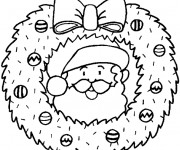 Coloriage et dessins gratuit Couronne de Noel à colorier à imprimer