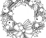 Coloriage et dessins gratuit Couronne de Noel des rois à imprimer