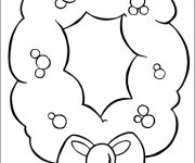Coloriage Couronne de Noel fabriqu&eacute;