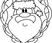 Coloriage Couronne en Noel