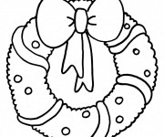 Coloriage Une  Petite Couronne de Noel