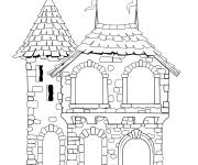 Coloriage Ajouter la famille royale dans le chateau