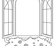 Coloriage Ajouter la princesse sur la fen&ecirc;tre