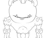 Coloriage Ajouter les d&eacute;tails du visage du monstre