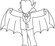 Coloriage Comte Dracula sans visage