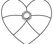Coloriage D&eacute;core le coeur de Saint-Valentin