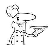 Coloriage Dessine le plat du chef
