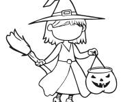 Coloriage Dessiner le visage de la petite sorci&egrave;re