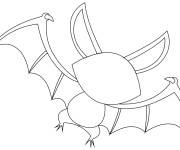 Coloriage Dessiner le visage du chauve souris