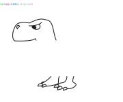 Coloriage Dinosaure &agrave; compl&eacute;ter