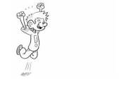 Coloriage et dessins gratuit Enfant en sautant &agrave; compl&eacute;ter à imprimer